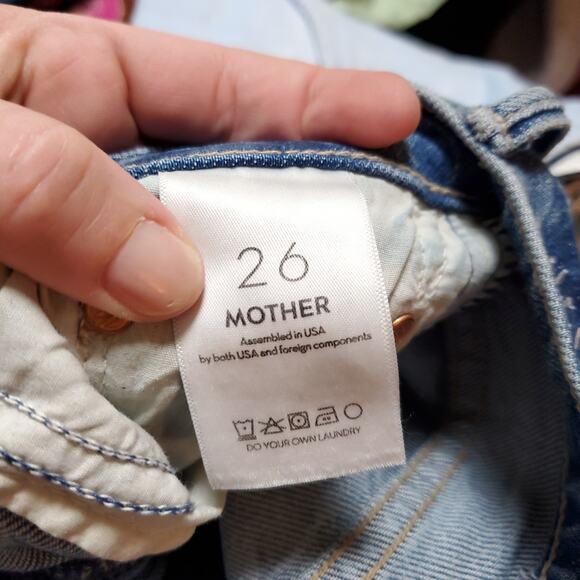MOTHER The Outsider Flood Fray Jeans  Sz 26 - Picture 13 of 14